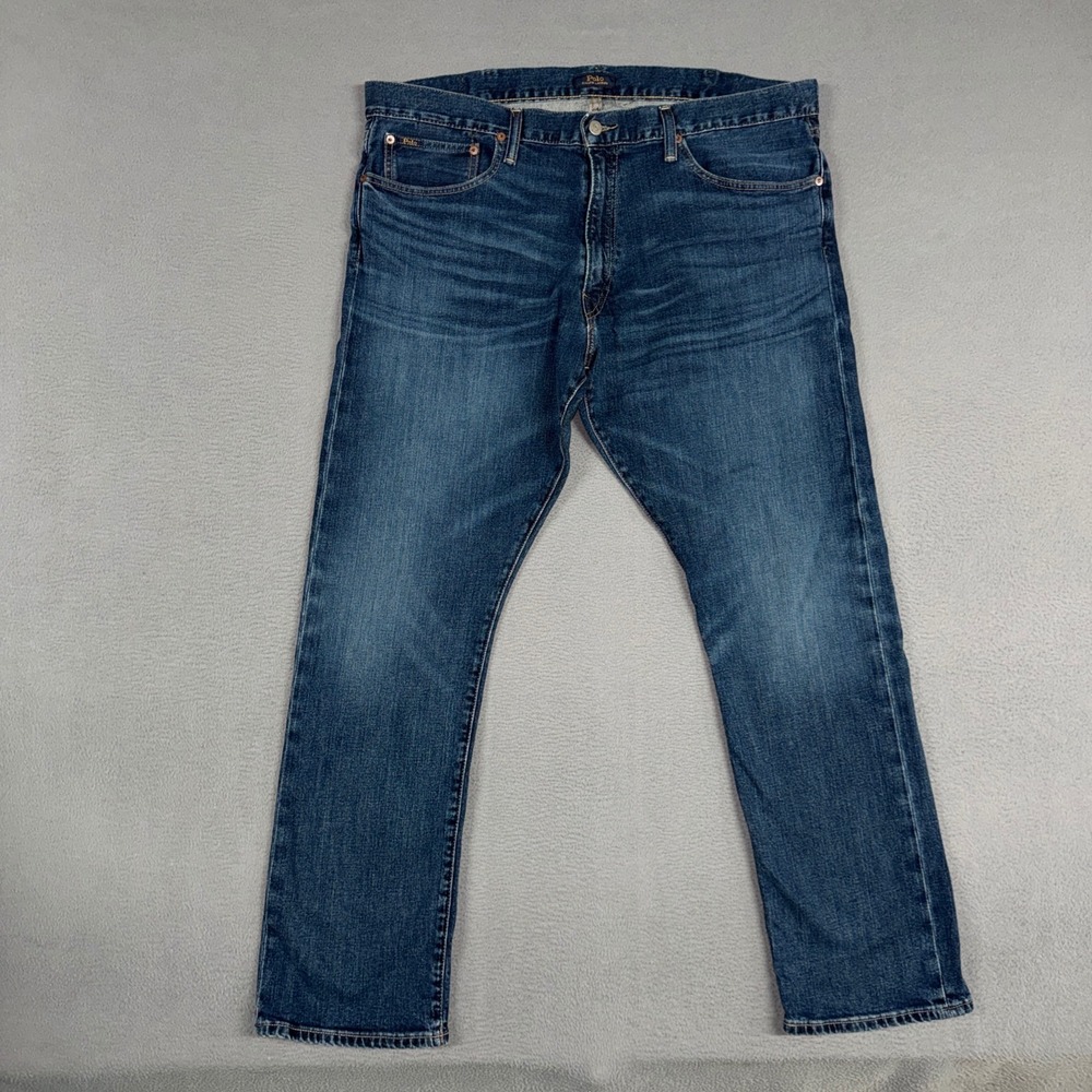 Polo Ralph Lauren Jeans Mens 40x32 Blue Varick Slim Straight Stretch Denim